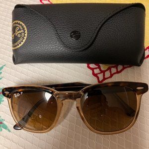 Ray-Ban Hawkeye polarized sunglasses in Havana